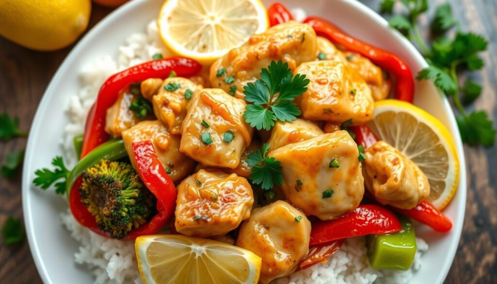 lemon garlic chicken stir-fry lemon garlic chicken stir-fry