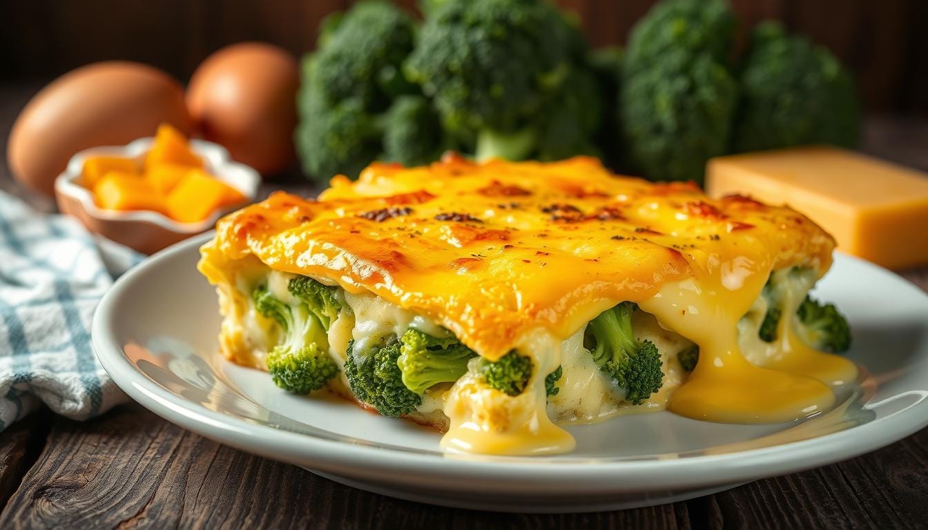 broccoli & cheese egg bake for skinny breakfast