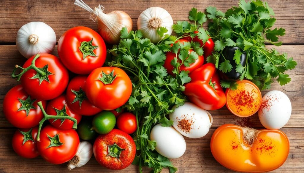 Low-calorie Shakshuka ingredients Low-calorie Shakshuka ingredients