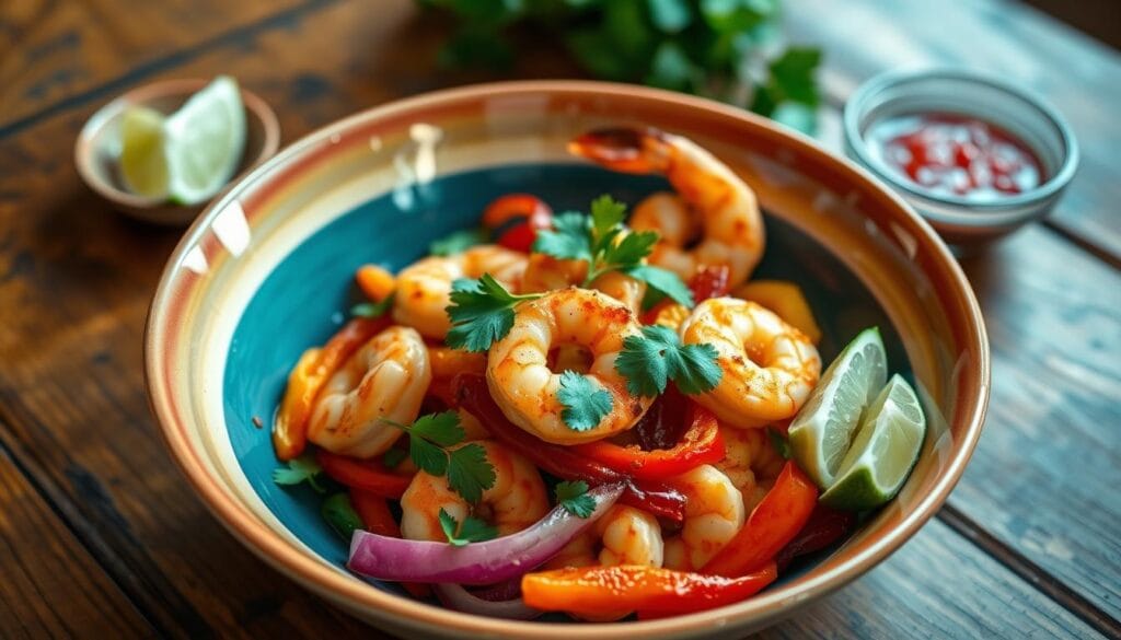 Skinny Shrimp Fajita Bowls