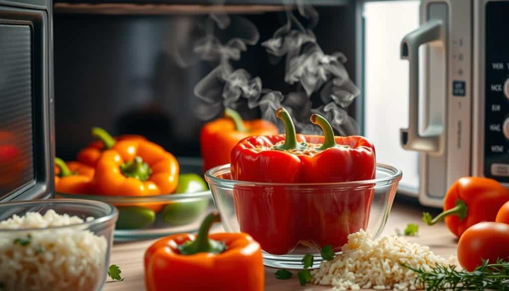 Stuffed bell pepper reheating and storage