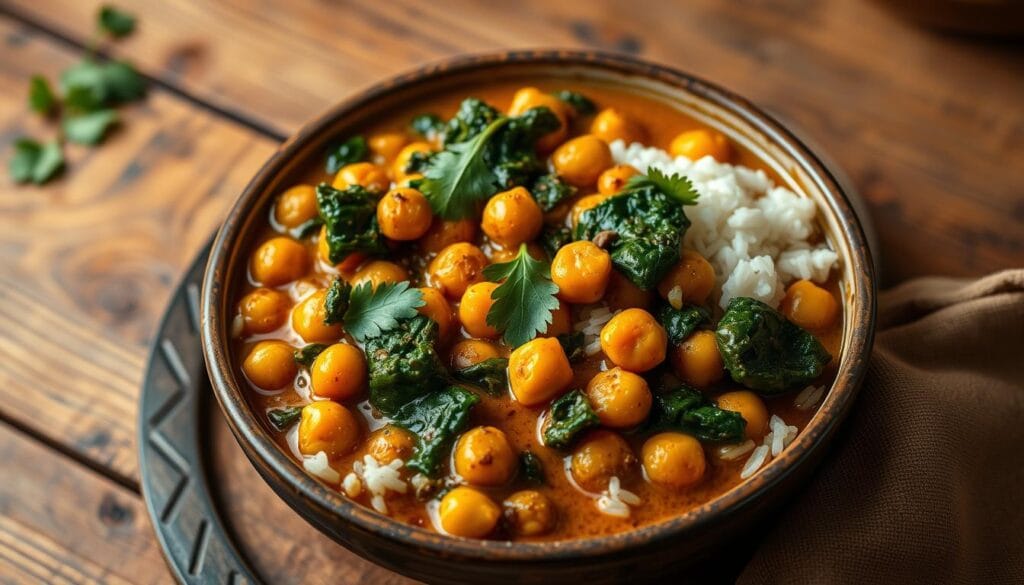 Vegetarian Chickpea and Spinach Curry Vegetarian Chickpea and Spinach Curry