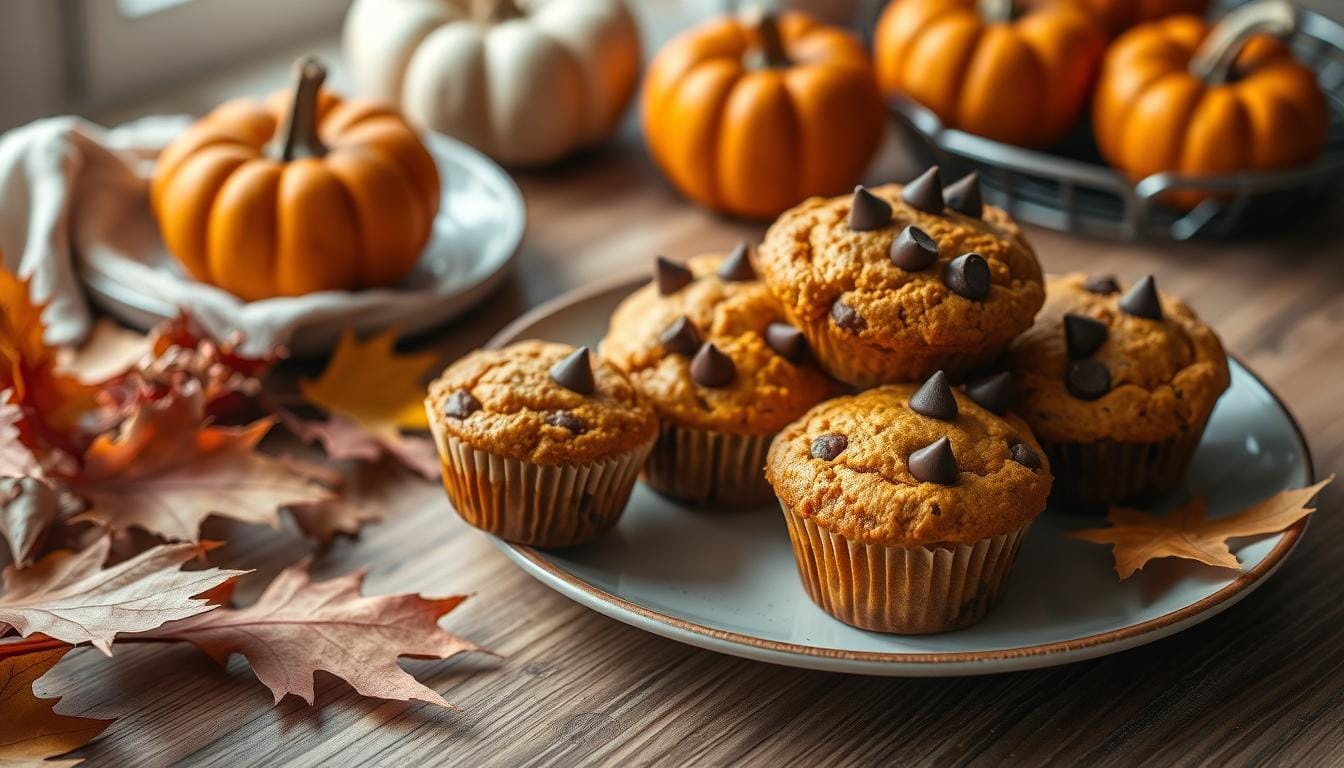 mini pumpkin chocolate chip muffins skinnytaste