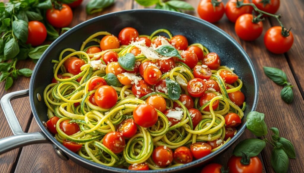 one-pan zucchini noodle skillet one-pan zucchini noodle skillet