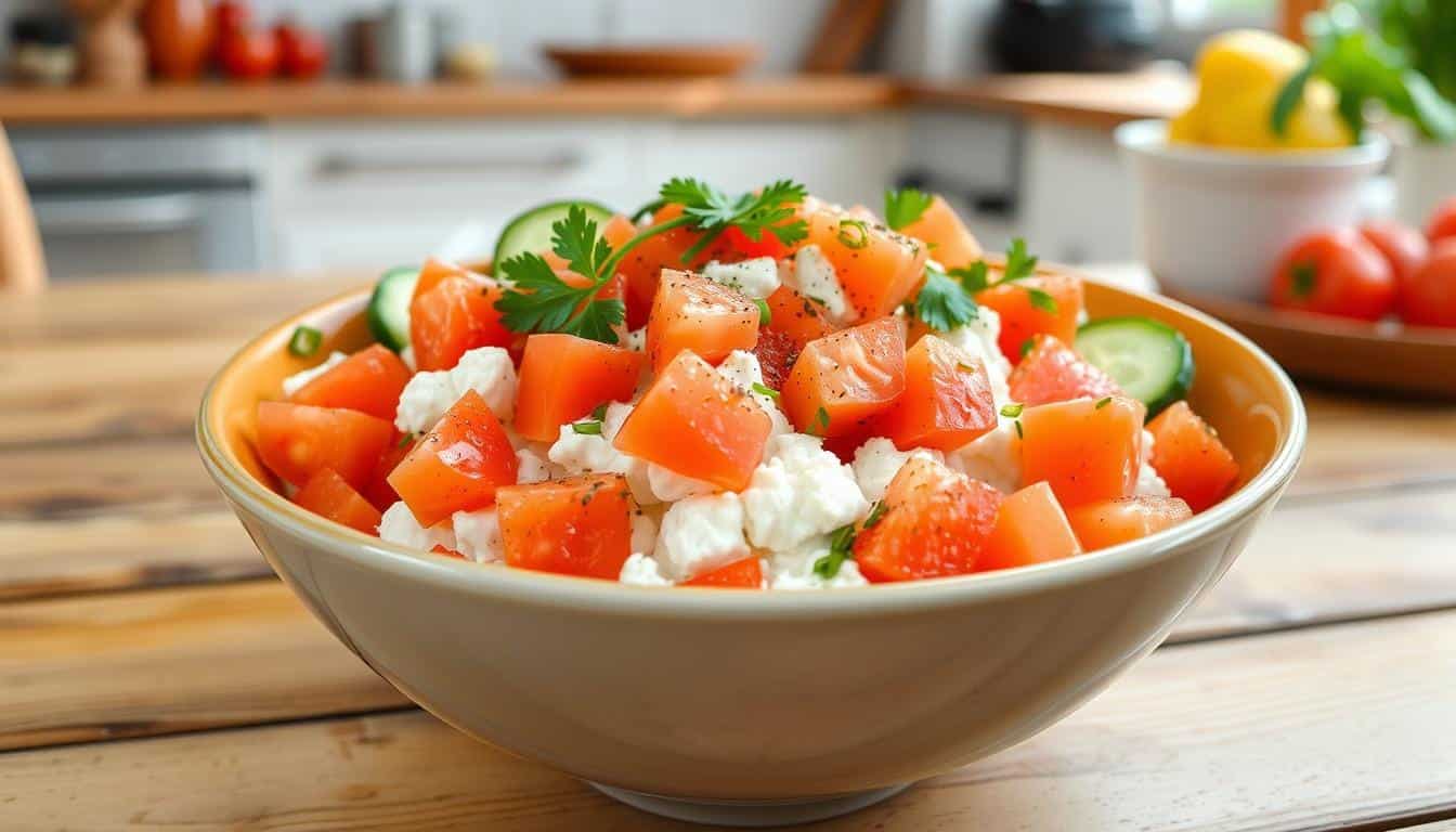 savory cottage cheese bowl