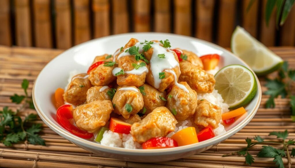 coconut chicken with rice coconut chicken with rice