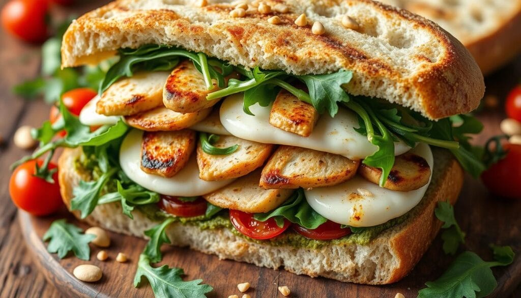 gourmet pesto sandwich gourmet pesto sandwich