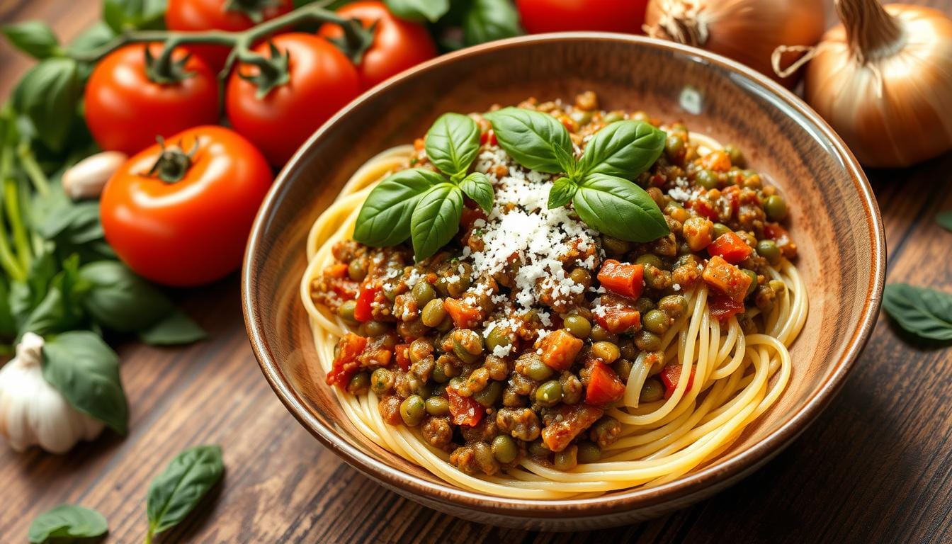 Hearty Green Lentil Bolognese Recipe 1 green lentil bolognese