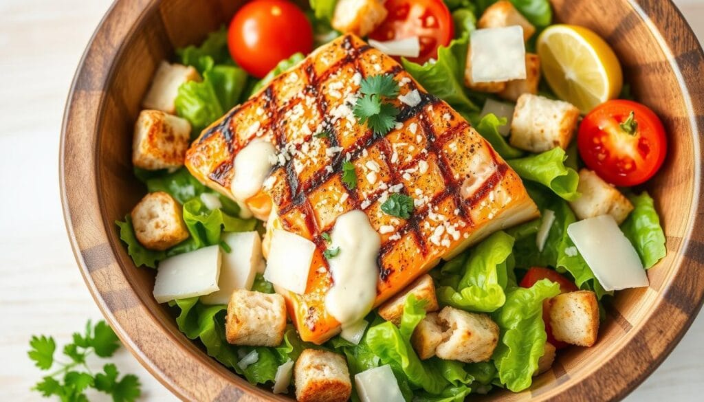 healthy salmon caesar salad healthy salmon caesar salad