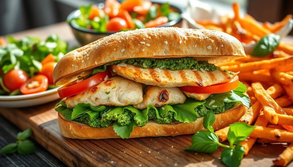 homemade pesto sandwich homemade pesto sandwich