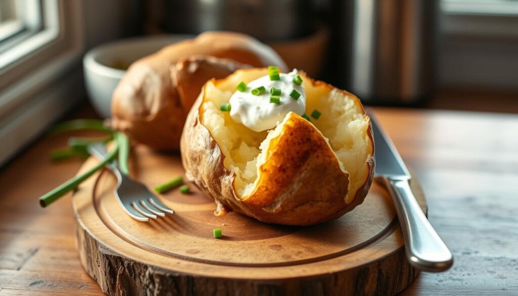 quick microwave baked potato