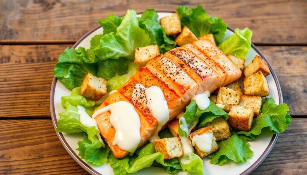 salmon caesar salad salmon caesar salad