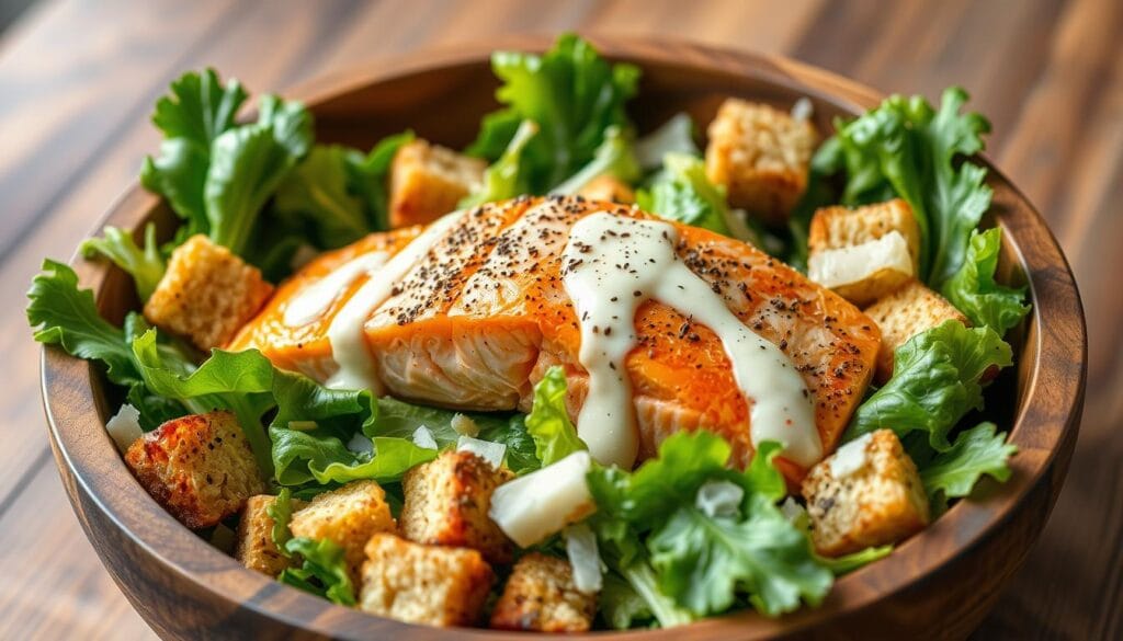 salmon caesar salad salmon caesar salad