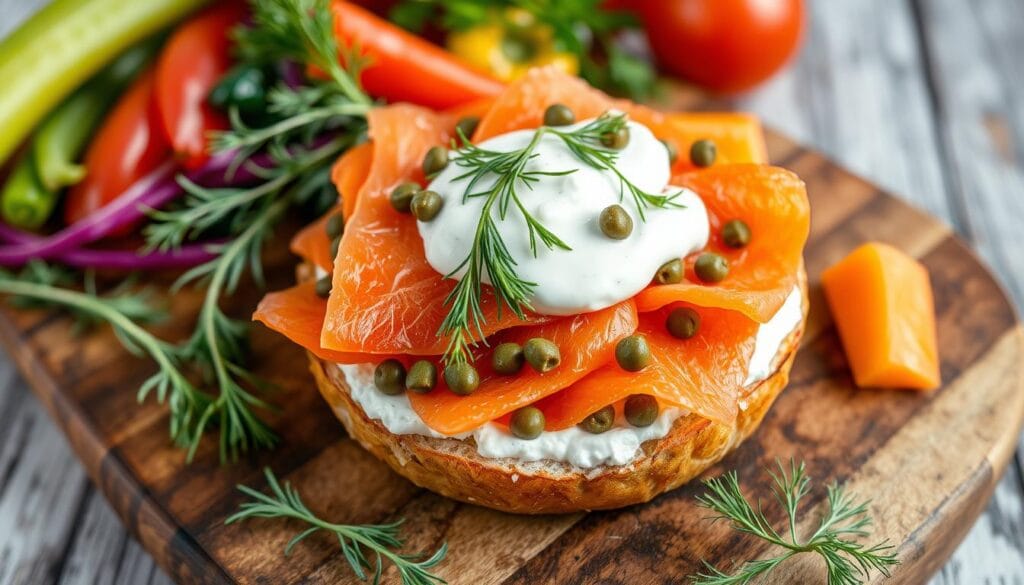smoked salmon bagel smoked salmon bagel
