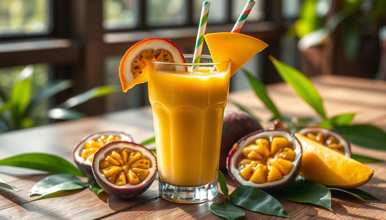Mango-Passion Fruit Smoothie 1 Mango-Passion Fruit Smoothie