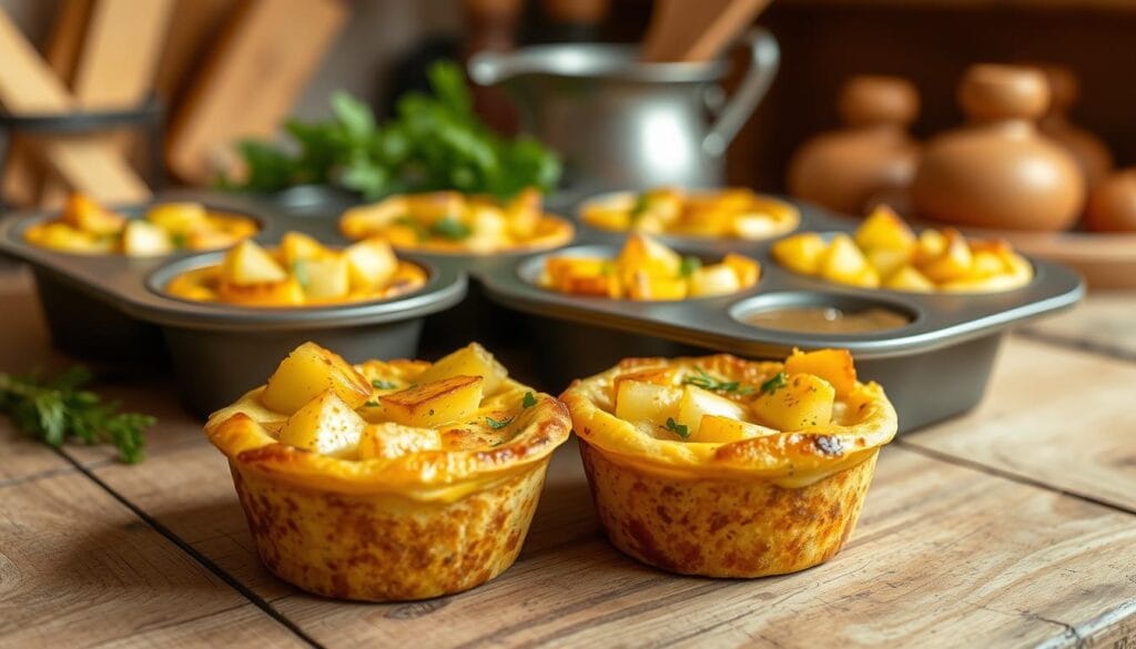 muffin-tin quiches with smoked cheddar & potato muffin-tin quiches with smoked cheddar & potato