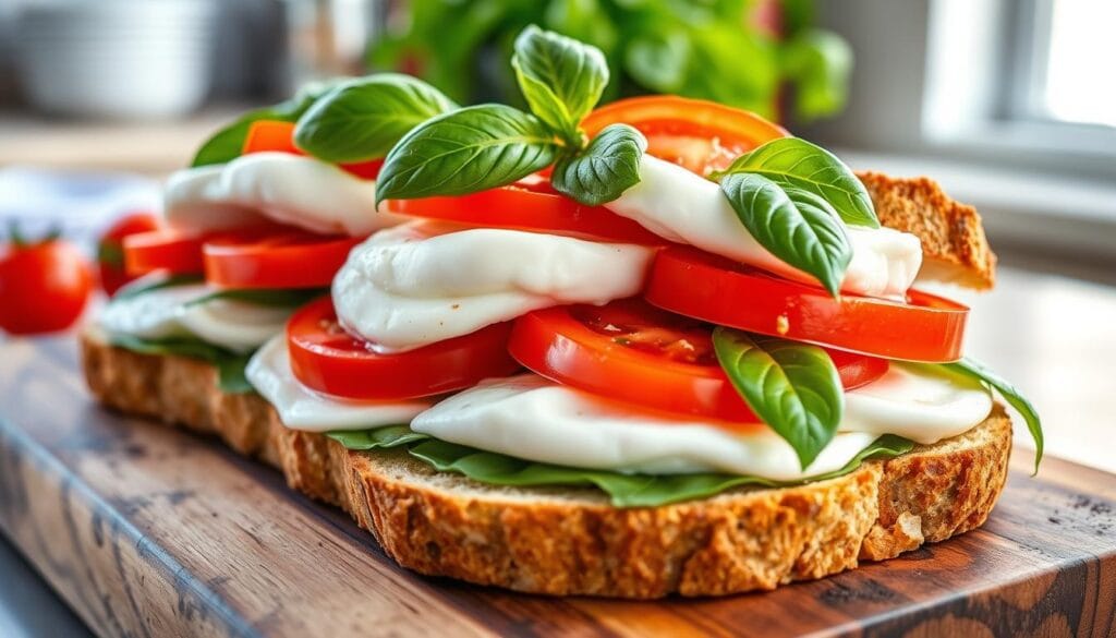 tomato mozzarella sandwich tomato mozzarella sandwich