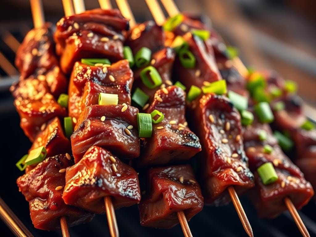 Asian Flank Steak Skewers recipe Asian Flank Steak Skewers recipe