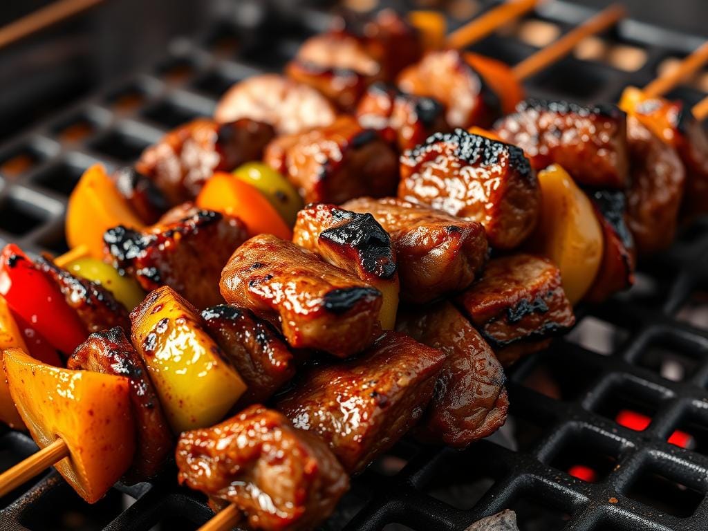 Asian Flank Steak Skewers