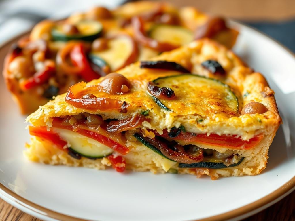 Caramelized Onion, Red Pepper, and Zucchini Frittata Caramelized Onion, Red Pepper, and Zucchini Frittata