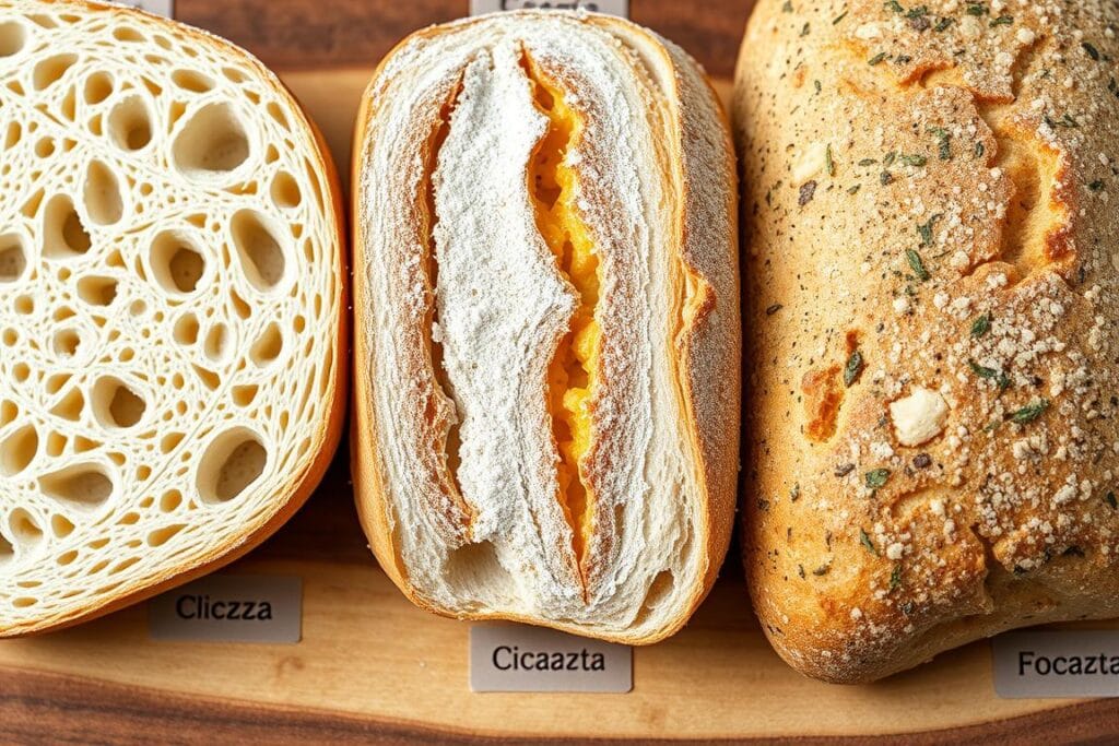 Different types of bread suitable for making paninis Different types of bread suitable for making paninis