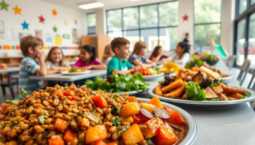 Quick vegetarian school lunches