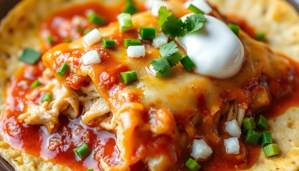Slow Cooker Chicken Enchiladas