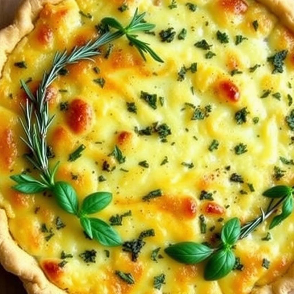 Zucchini quiche with fresh herbs variation Zucchini quiche with fresh herbs variation