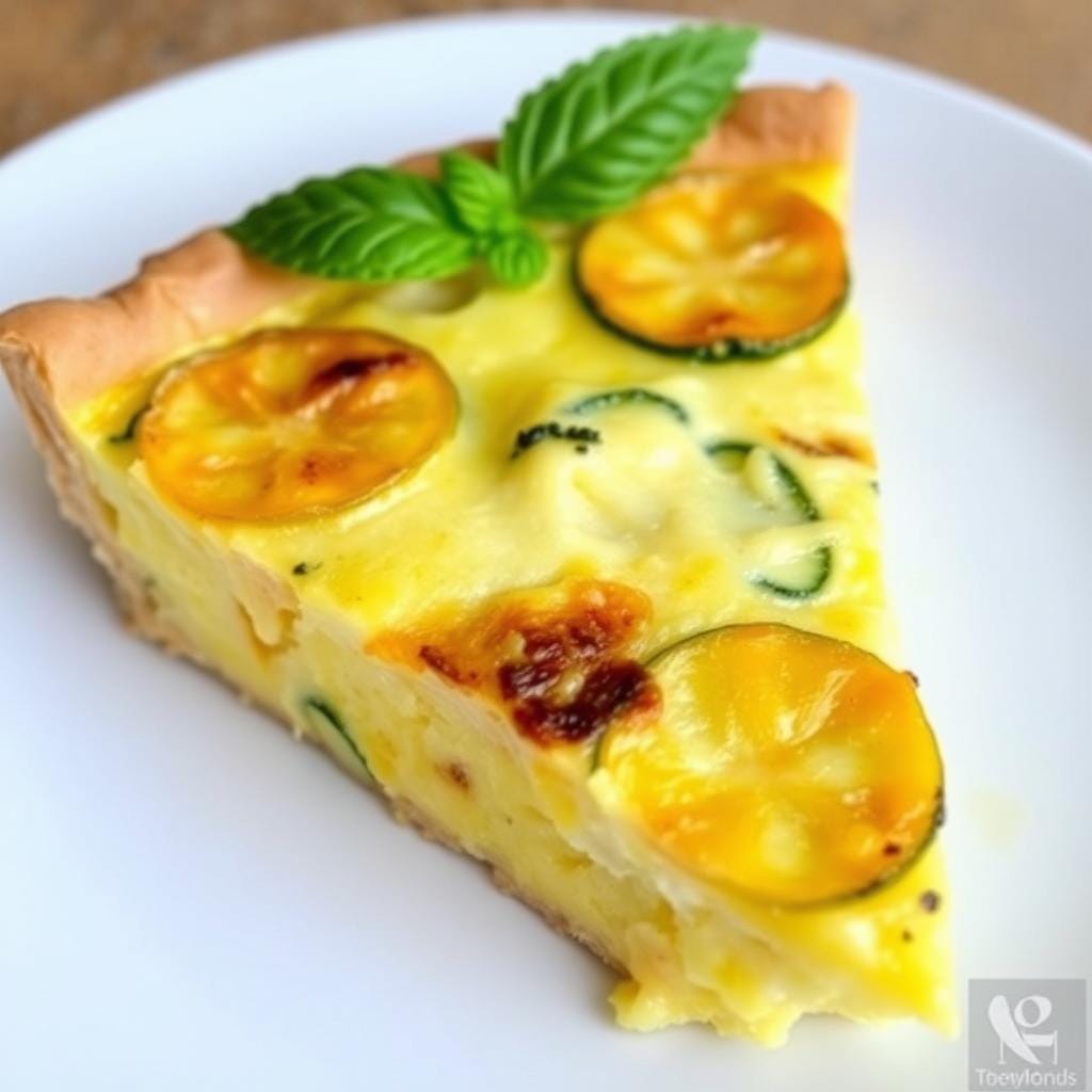Zucchini quiche with yellow squash variation Zucchini quiche with yellow squash variation