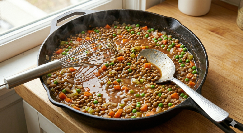 vegan lentil shepherd's pie