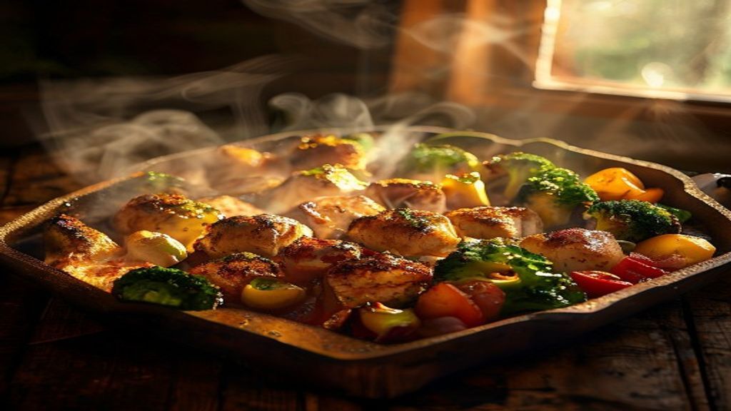 One Pan Healthy Chicken and Veggies: Easy Quick Dinner