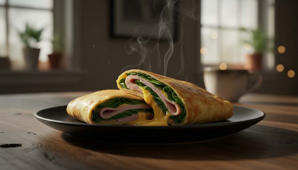 Turkey and Cheese Egg Wrap