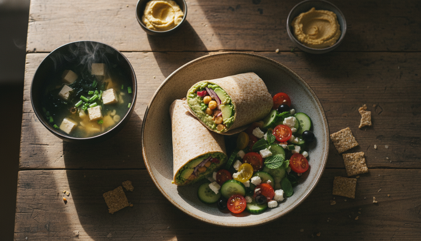 5 Minute Healthy Vegetarian Lunch: 5 Quick Ideas