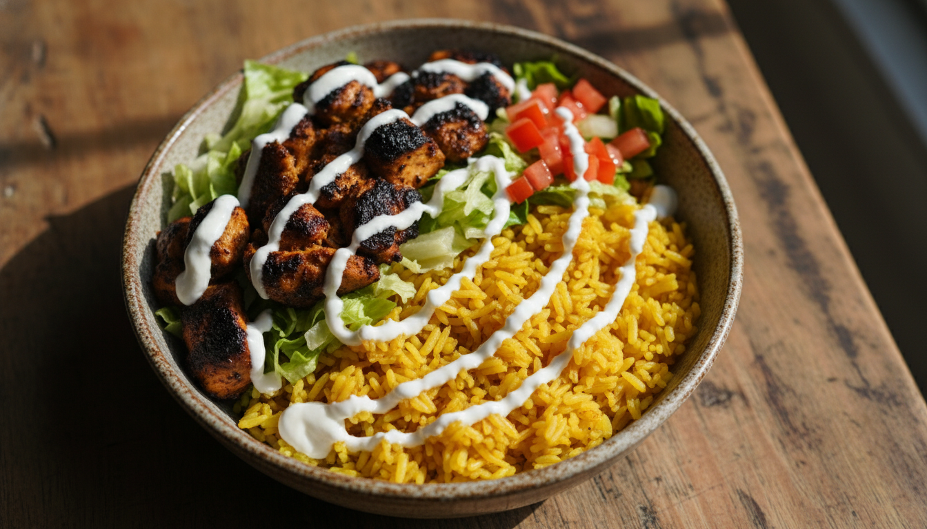 healthy halal cart chicken and rice recipe