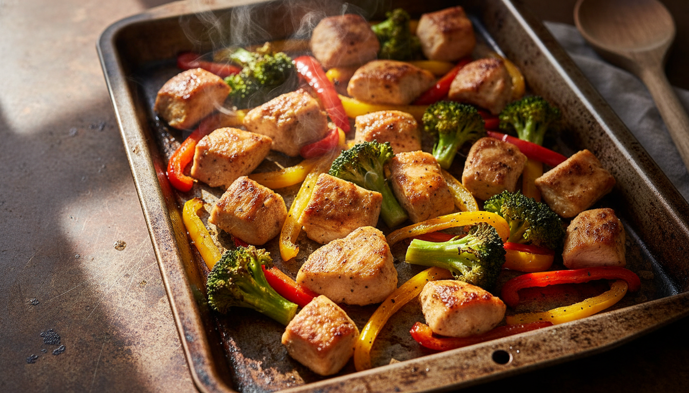 Easy One Pan Healthy Halal Chicken and Veggies Recipe