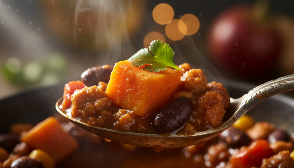 Our Healthy Sweet Potato Vegan Chili Quick & Easy Recipe 5 image 403