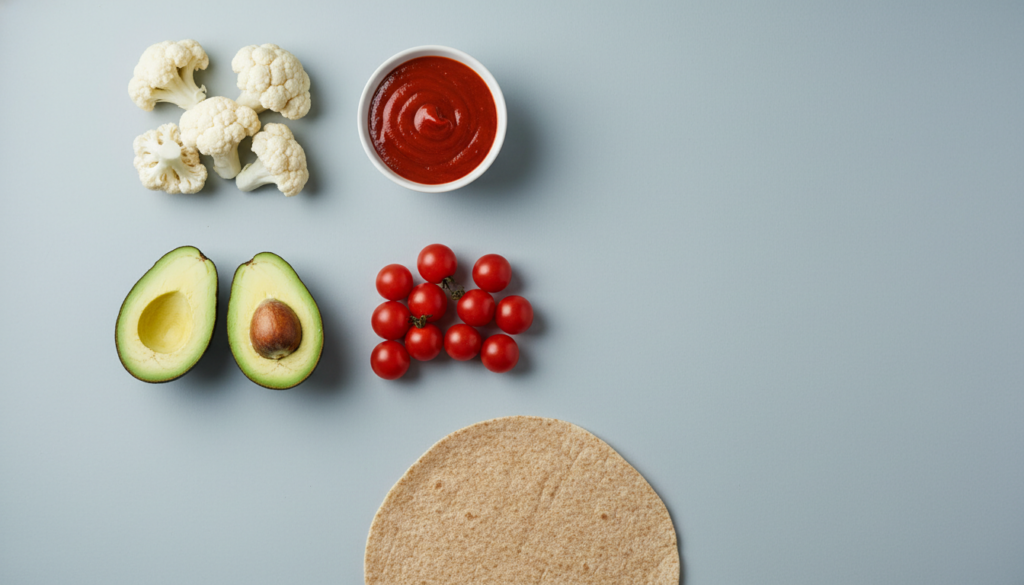 Buffalo Cauliflower Wings Wrap: Healthy Vegan Recipe 3 image 413