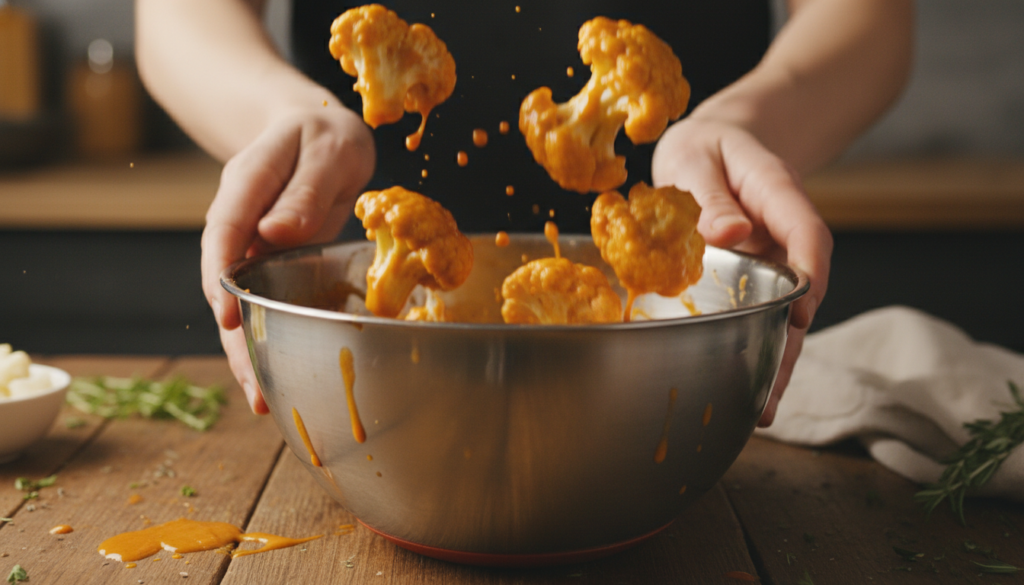 Buffalo Cauliflower Wings Wrap: Healthy Vegan Recipe 6 image 417